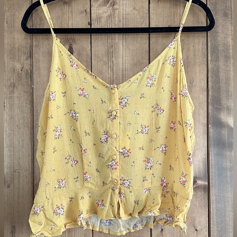 NWT yellow floral tank